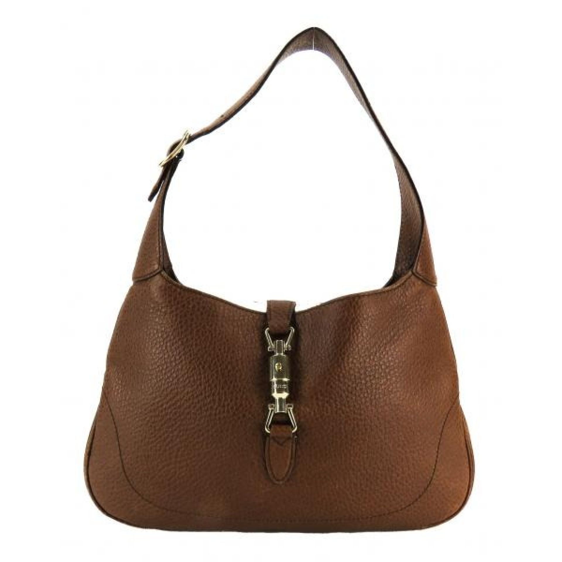 Gucci Brown Leather Jackie O Small Hobo Bag