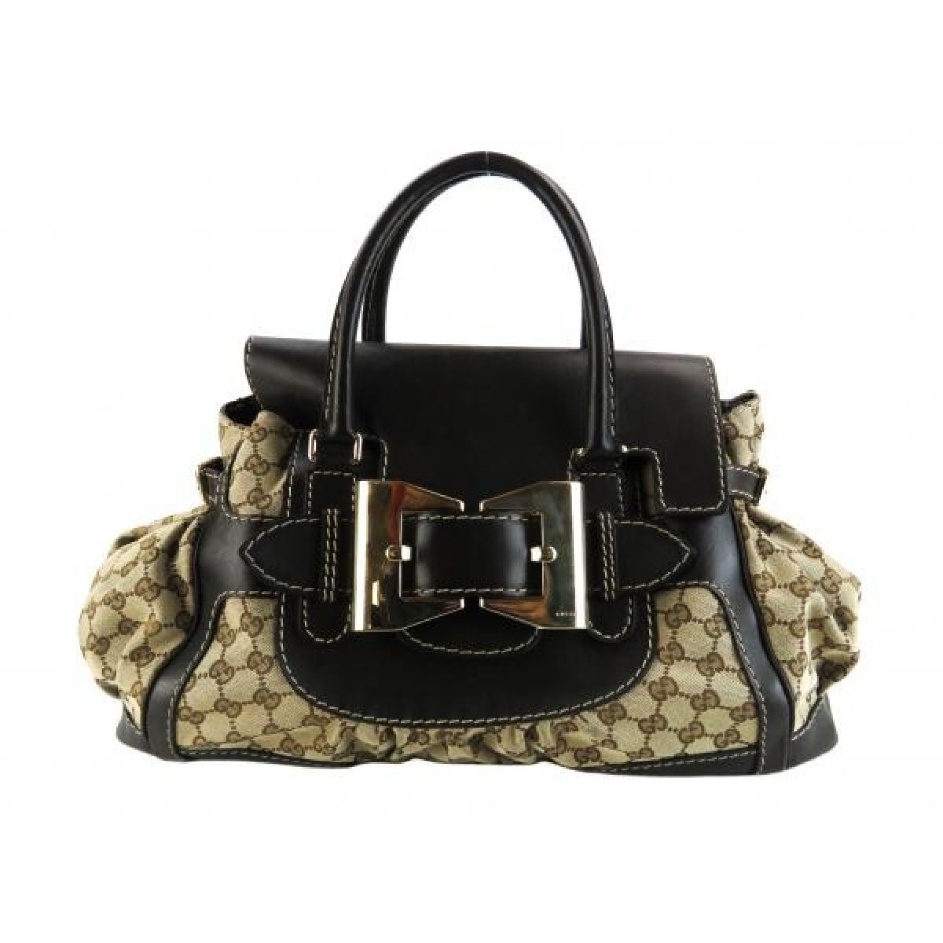 Gucci Brown Monogram Canvas Queen Large Top Handle Tote Bag