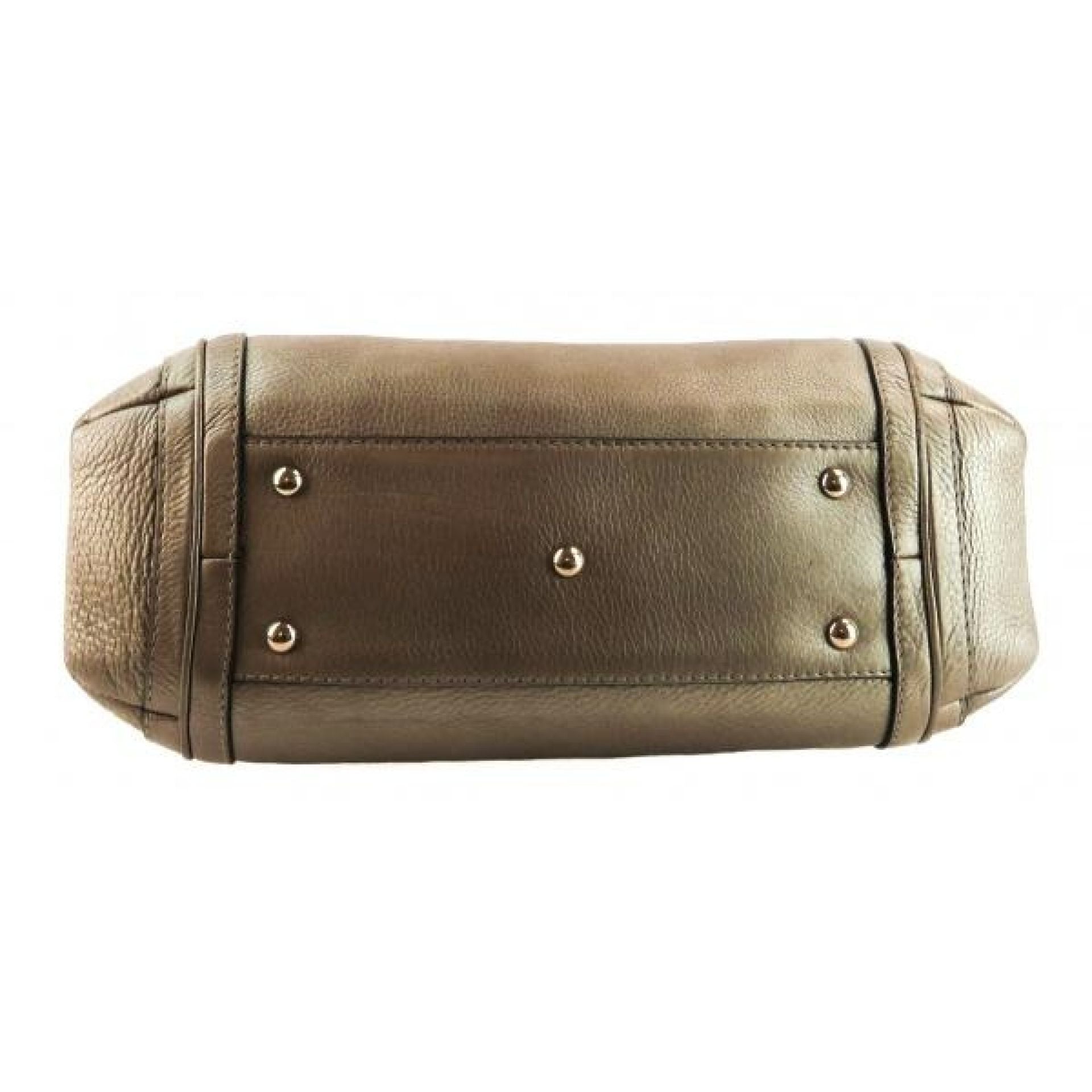 Gucci Gold Metallic Pebbled Leather Bella Hobo Bag
