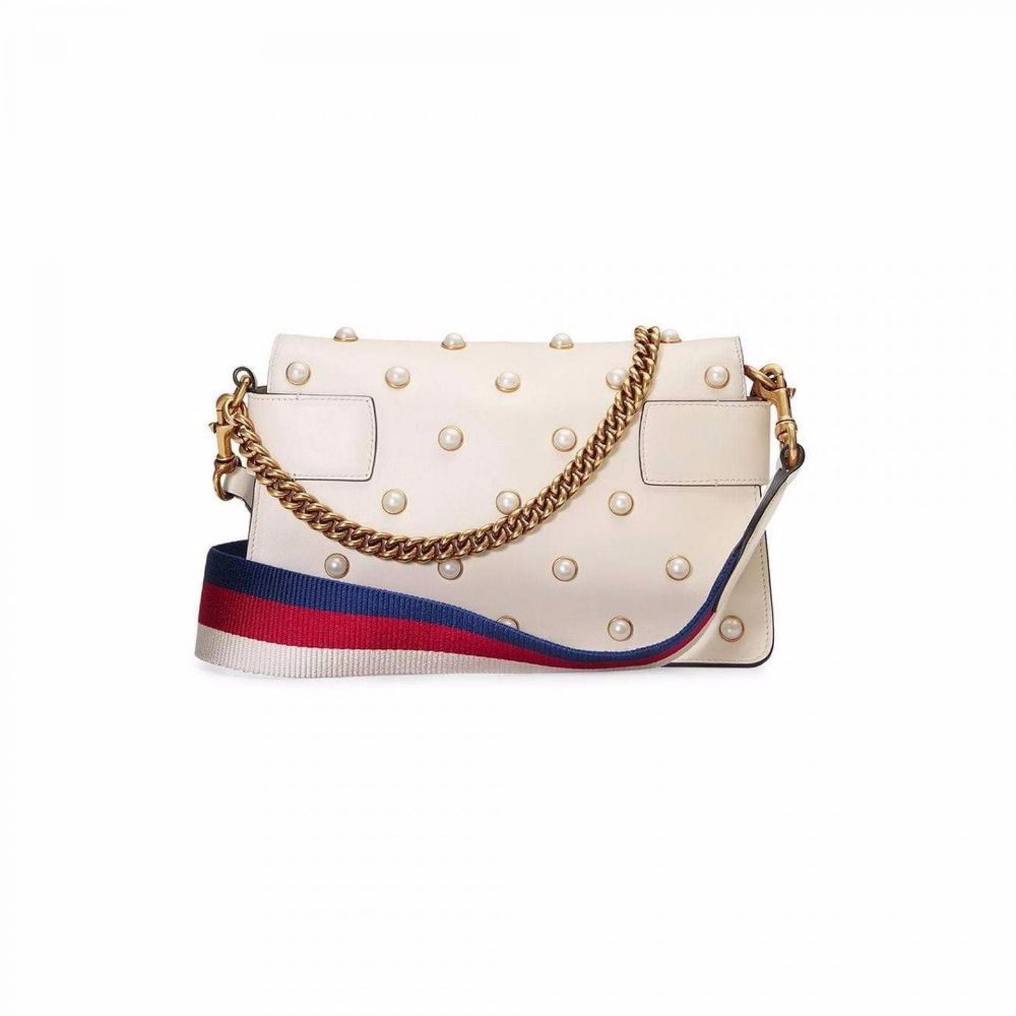 GUCCI BROADWAY WHITE LEATHER CLUTCH
