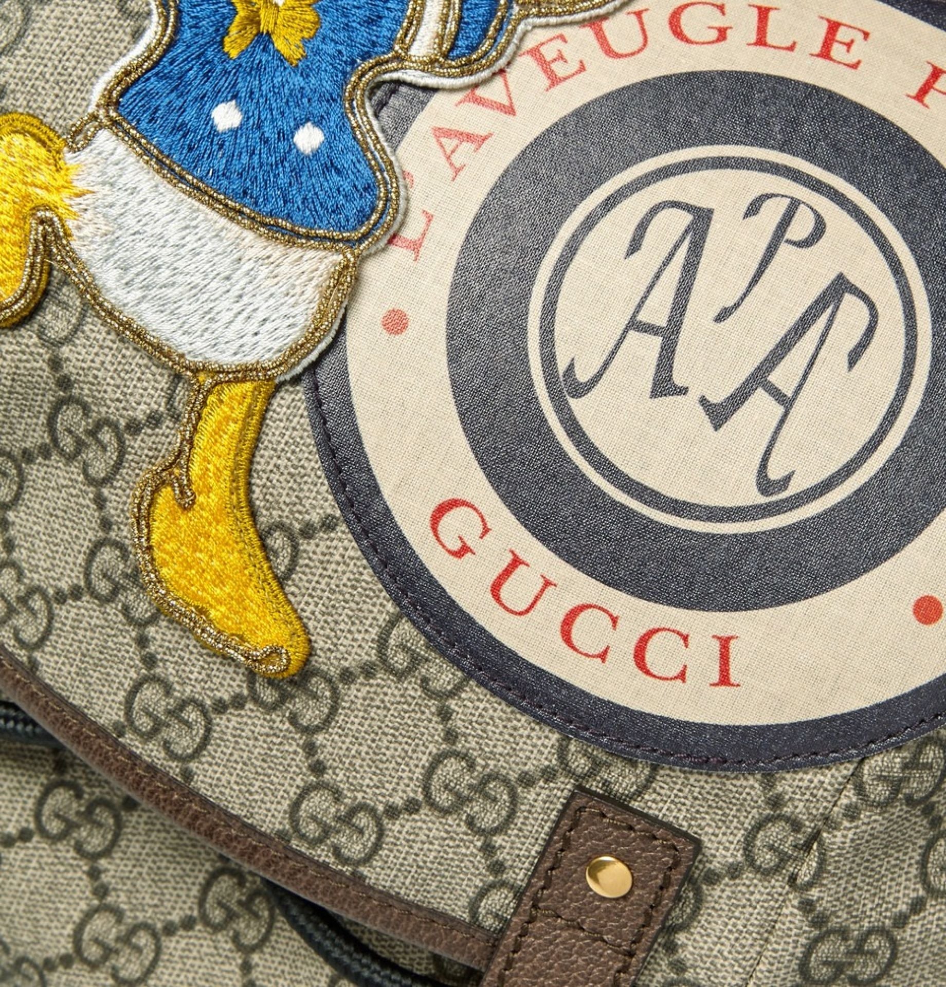Gucci x Disney Donald Duck Beige GG Supreme Backpack 460029-K5I7T-8854 NEO