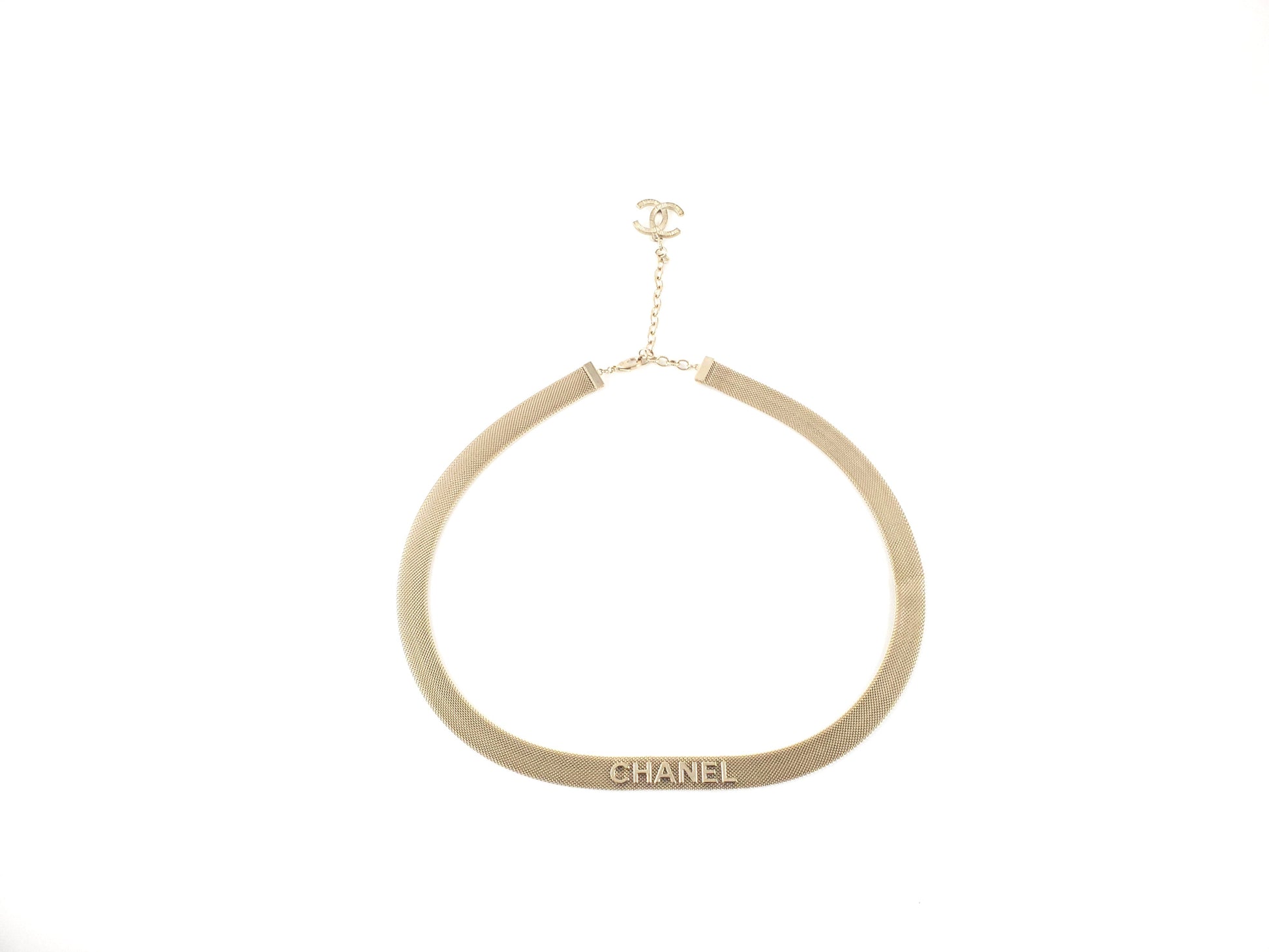 Chanel Fancy Light Gold Chain Logo Hip Belt 80 Bag