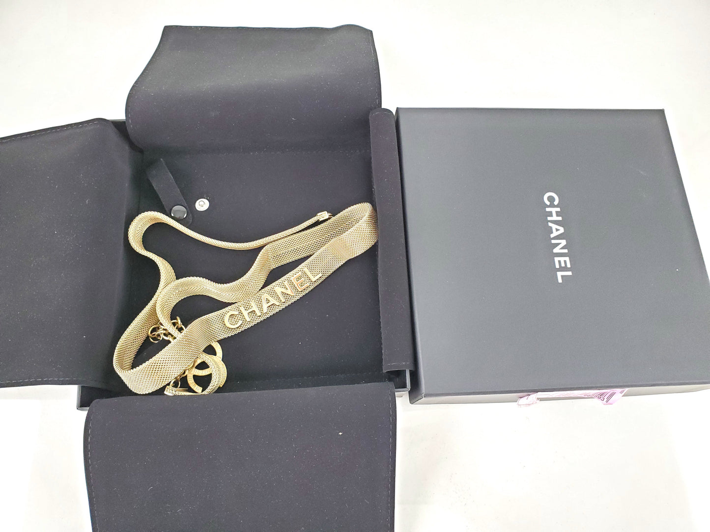 Chanel 17A Fancy Chain Logo Hip Belt 80 Bag