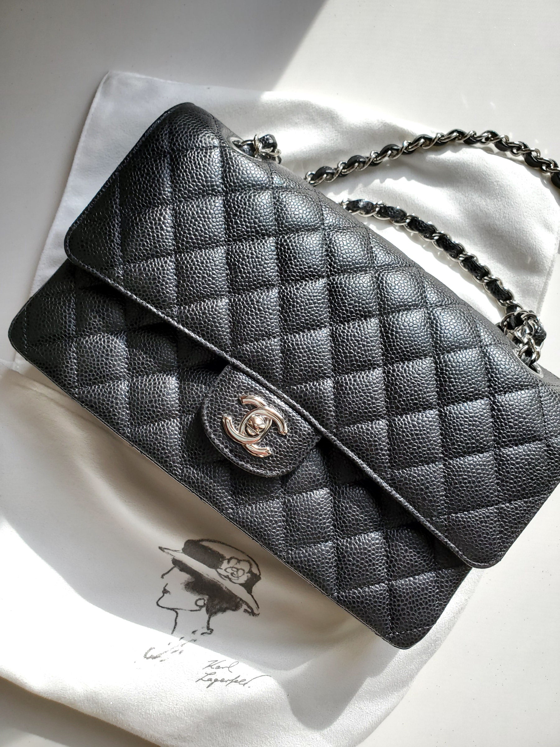 Chanel Classic Medium Double Flap Caviar Bag