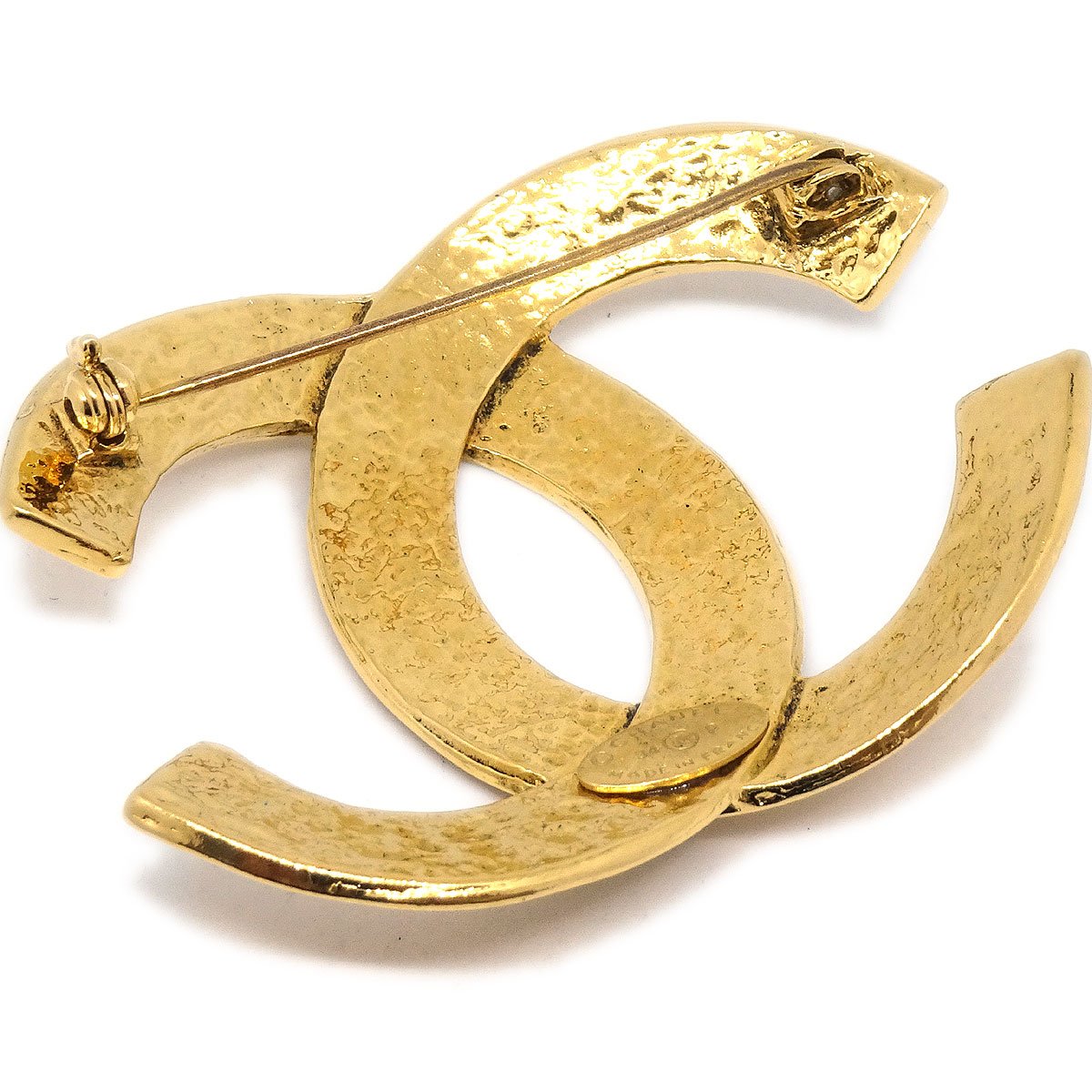 CHANEL CC Logos Brooch Gold 94P 81758