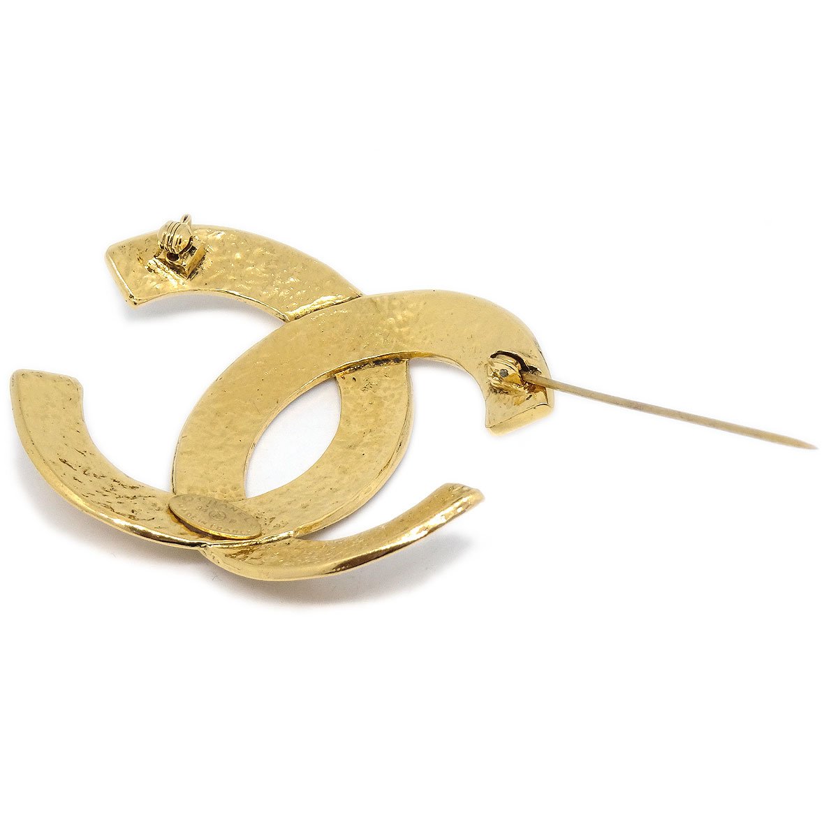 CHANEL CC Logos Brooch Gold 94P 81758