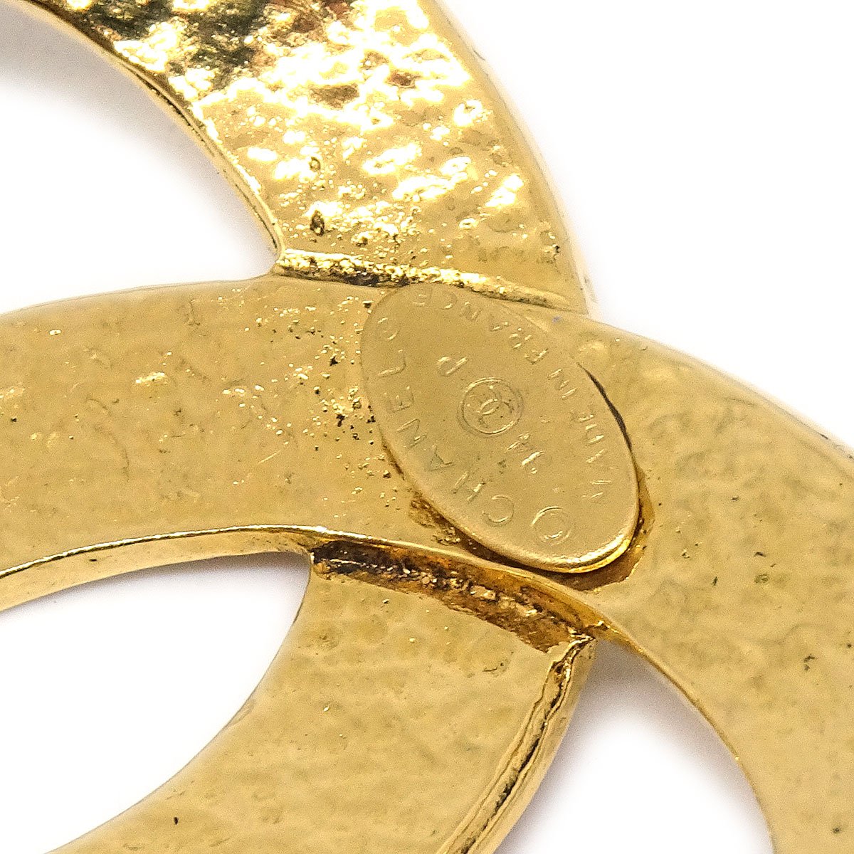 CHANEL CC Logos Brooch Gold 94P 81758