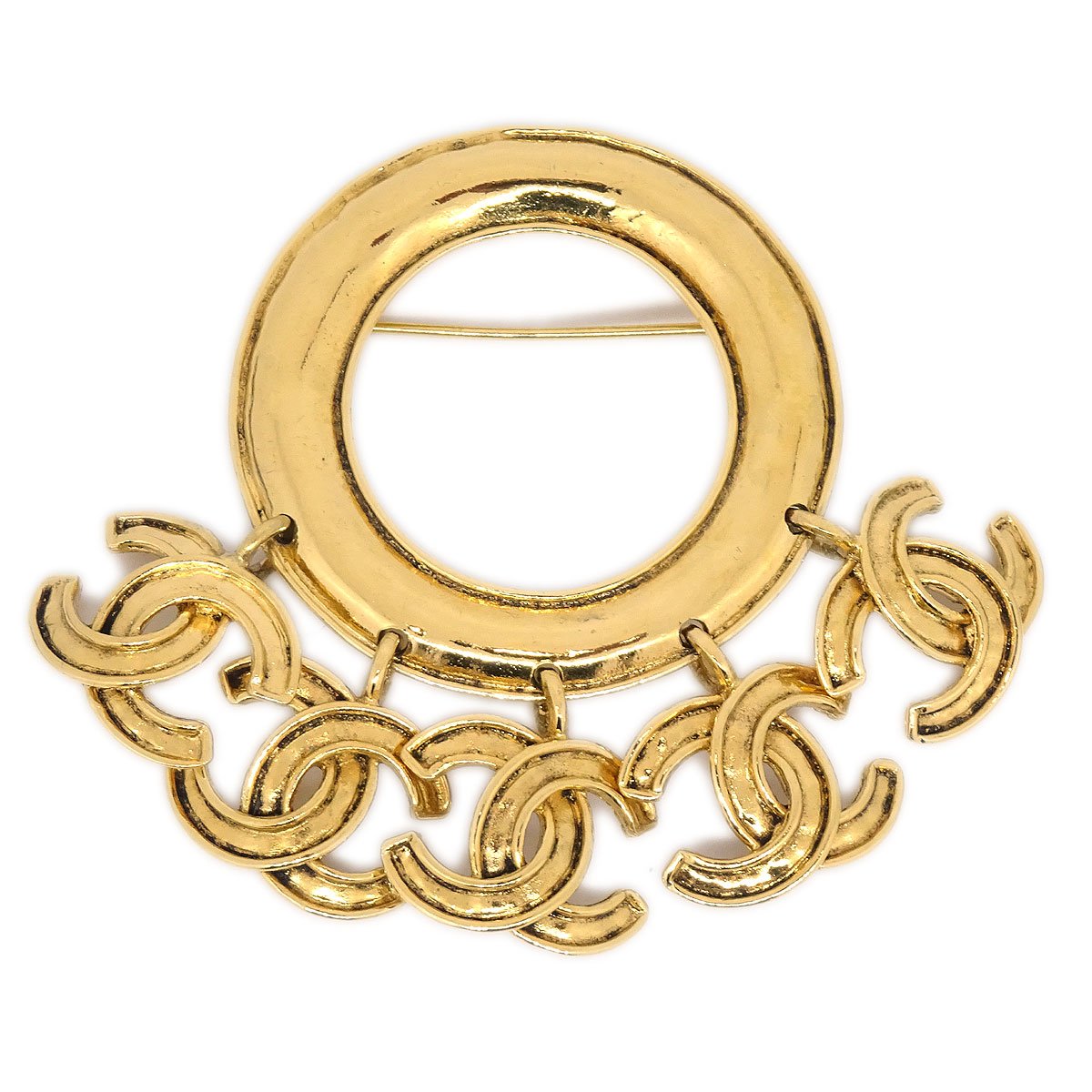 CHANEL CC Logos Shaking Brooch Gold 94P 82079