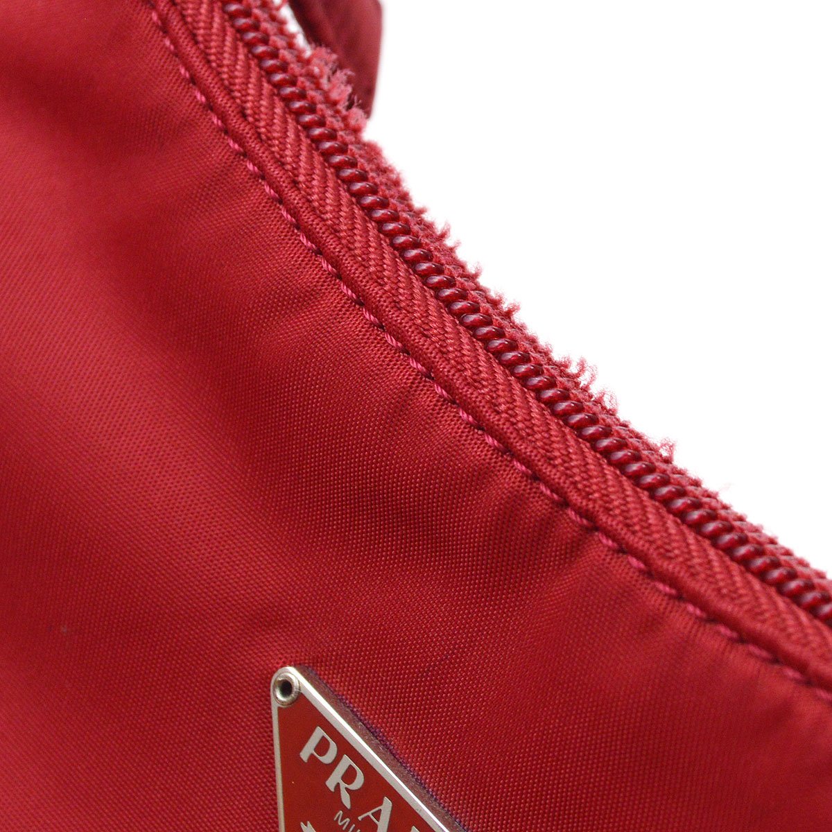 Prada Hobo Bag Nylon Red Shoulder Bag