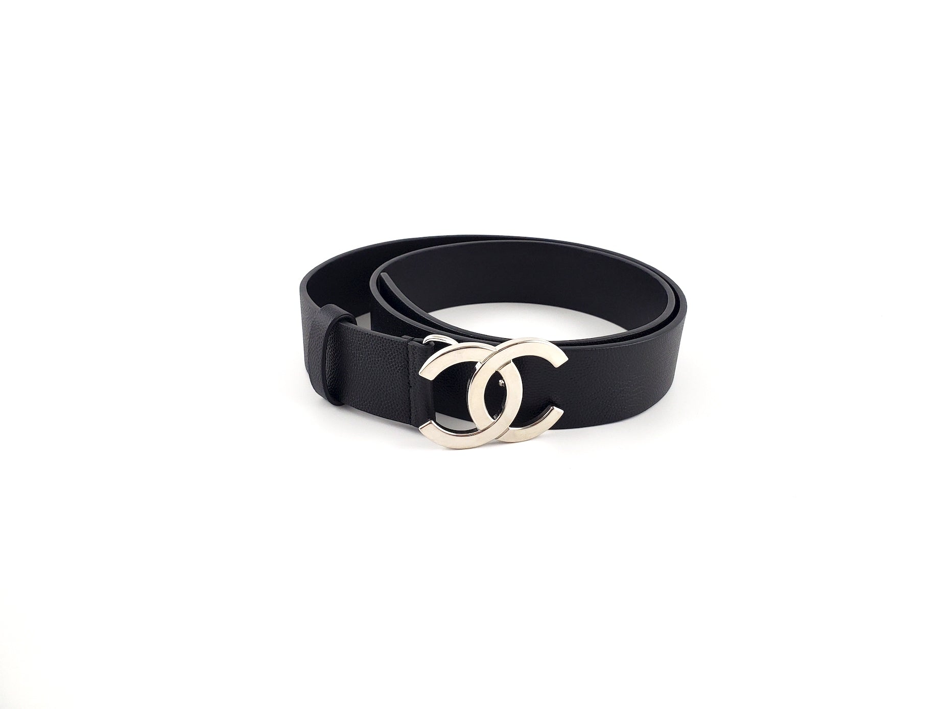 Chanel Interlocking Cc Logo Leather Belt 85 34 Bag