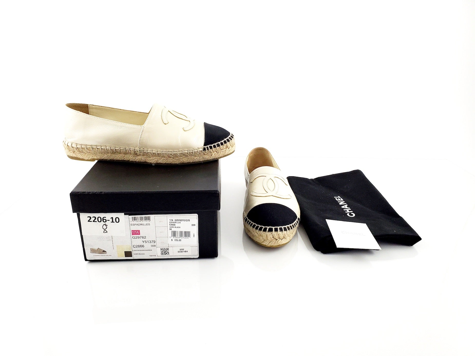 Chanel Lambskin Cc Espadrilles 38 Bag