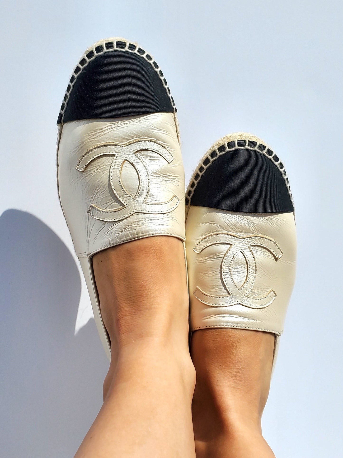 Chanel Lambskin Cc Espadrilles 38 Bag
