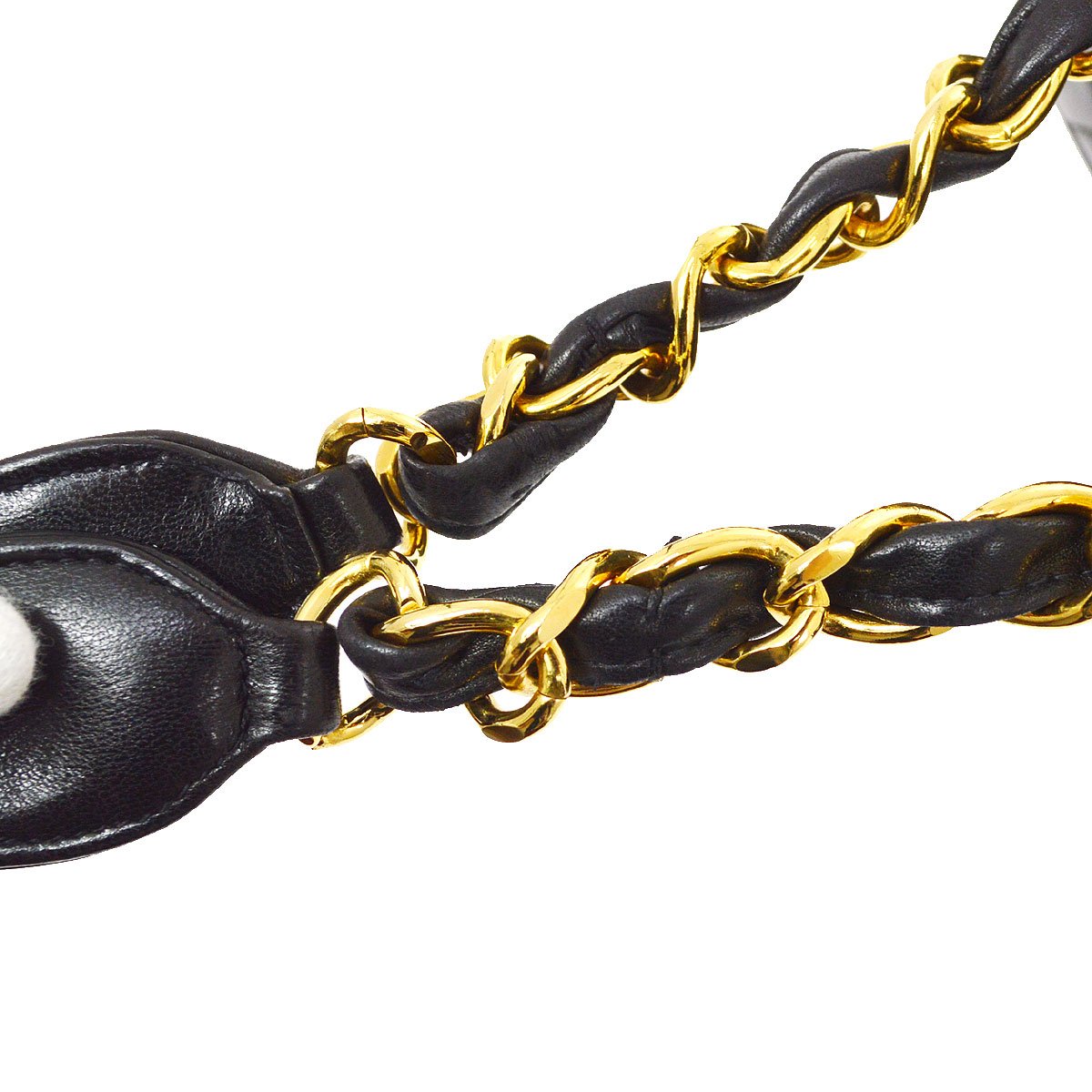 CHANEL? 1994-1996 Black Lambskin Straight Flap 83888