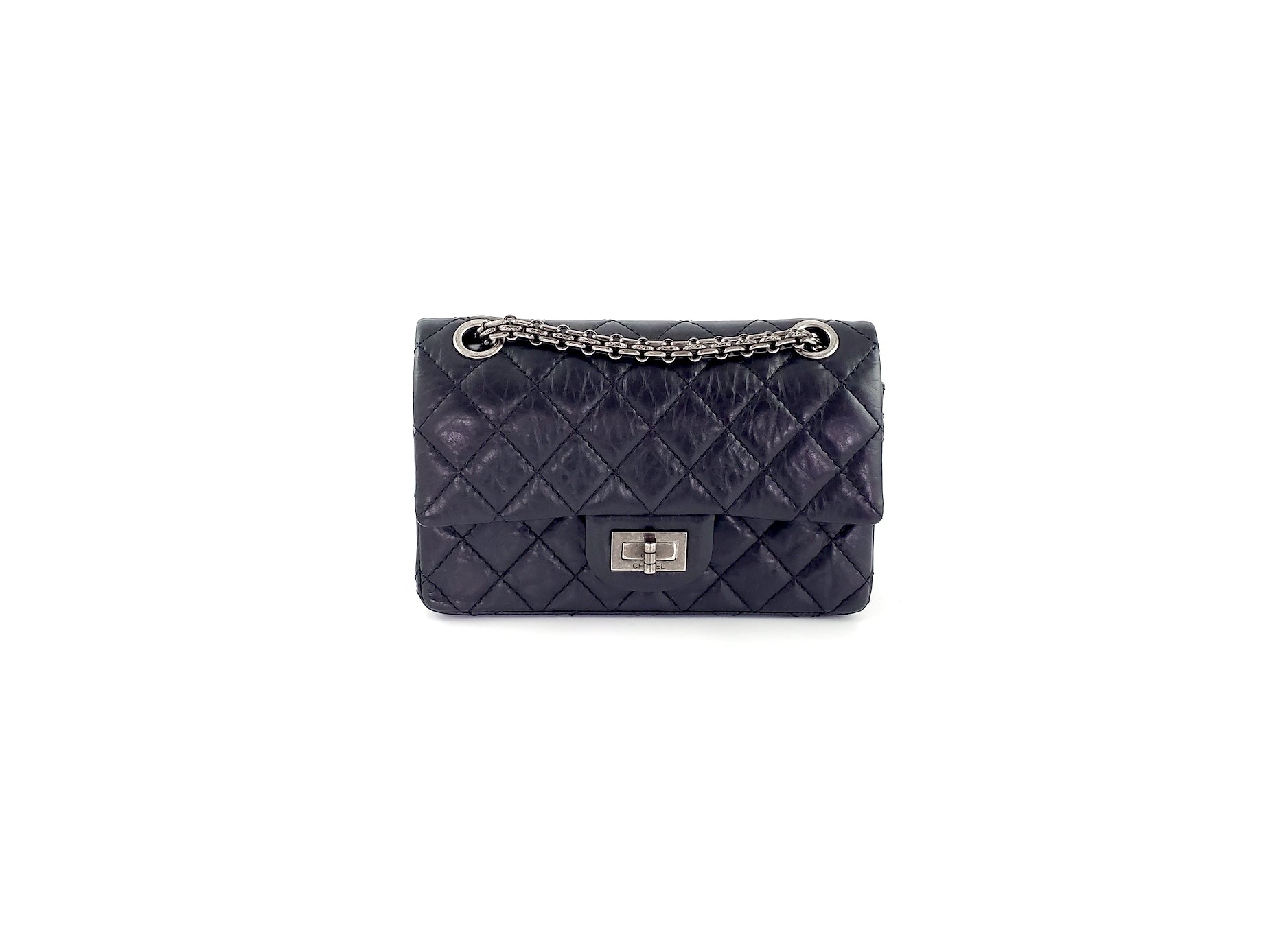 Chanel Classic Reissue 2.55 224 Black Mini Flap Bag