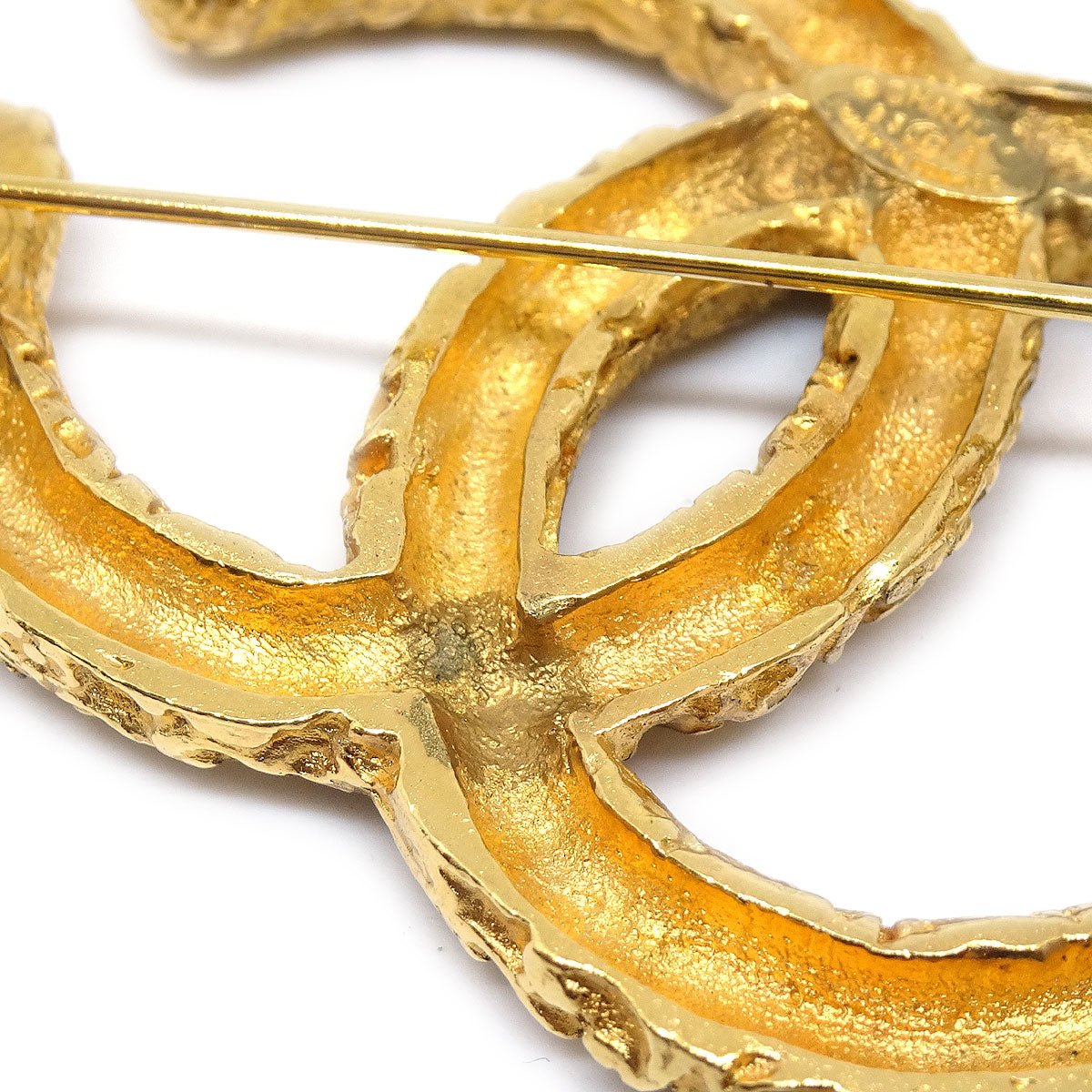 CHANEL CC Brooch Pin Gold 93A 64492