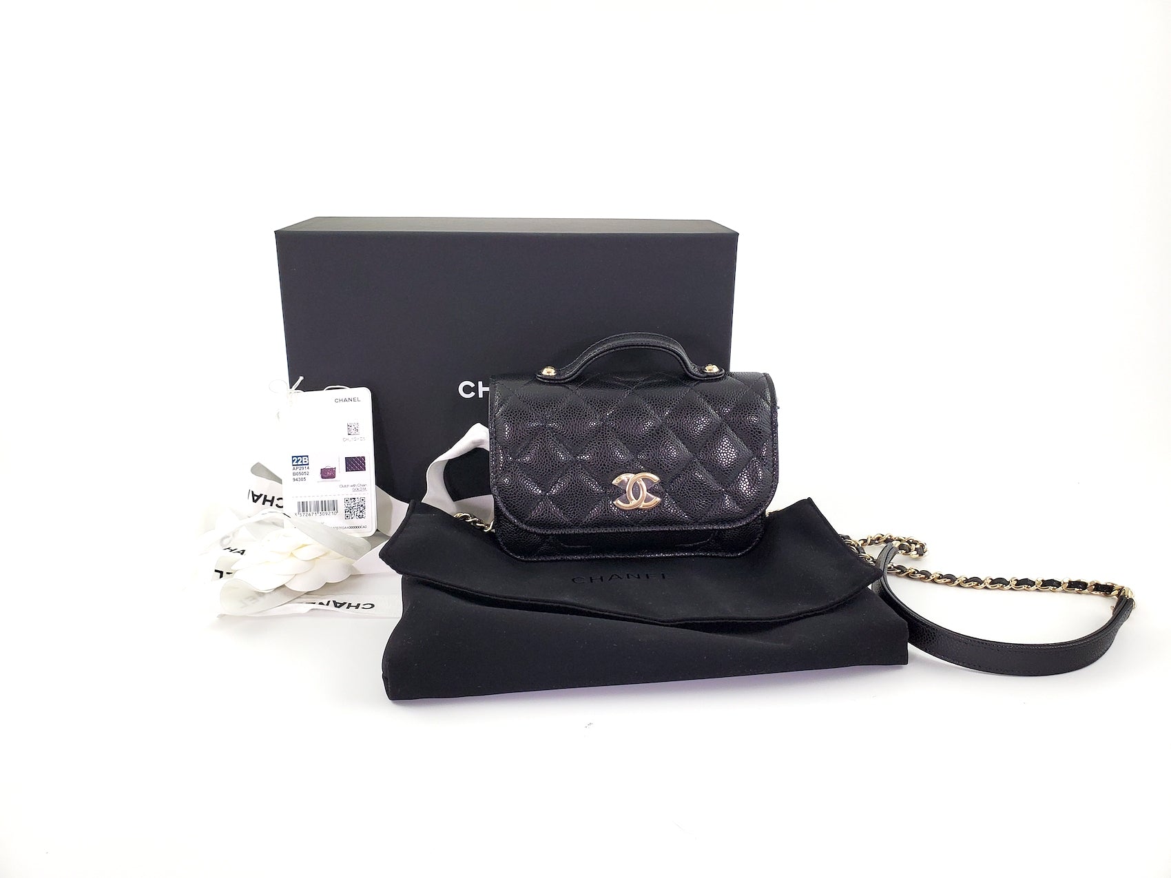 Chanel New Black Caviar Mini Business Affinity Crossbody Chain Bag