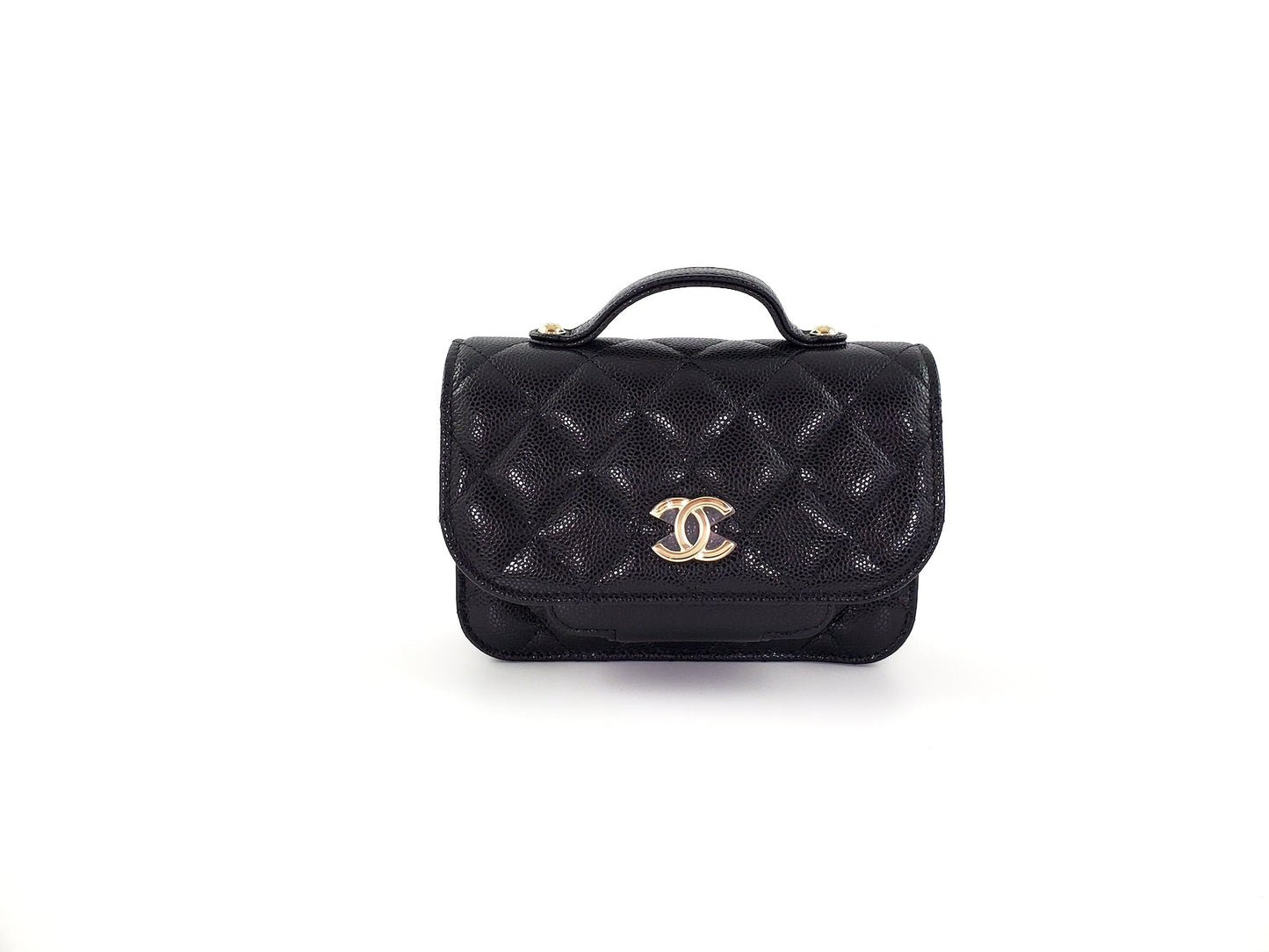 New CHANEL Black Caviar Mini Business Affinity Crossbody Chain Bag