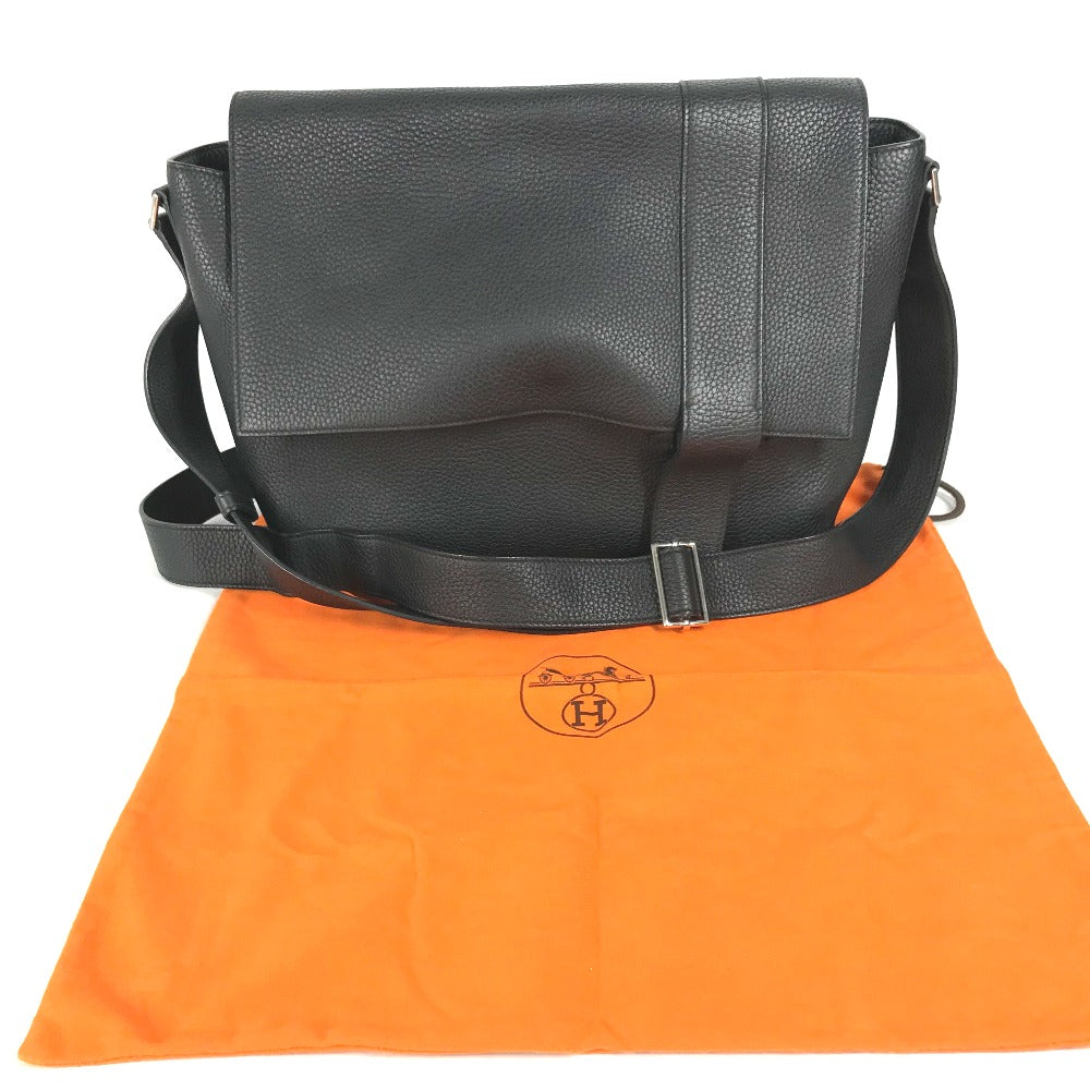 Hermes Shoulder Bag Taurillon Clemence Crossbody Bag Sac Alfred Black
