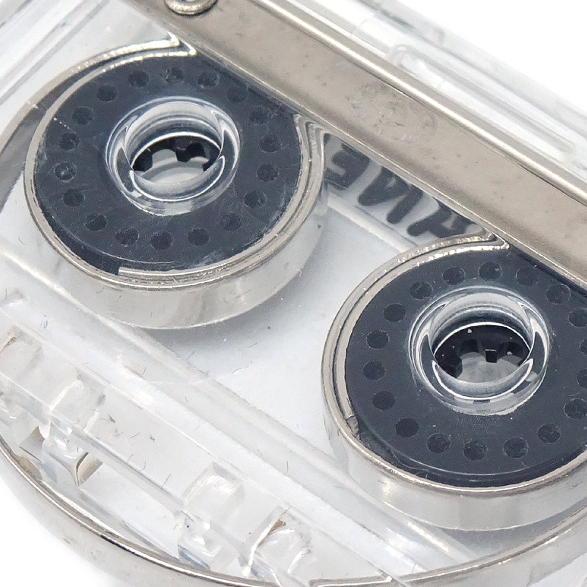 CHANEL Cassette Tape Brooch Pin Clear 04P 66450