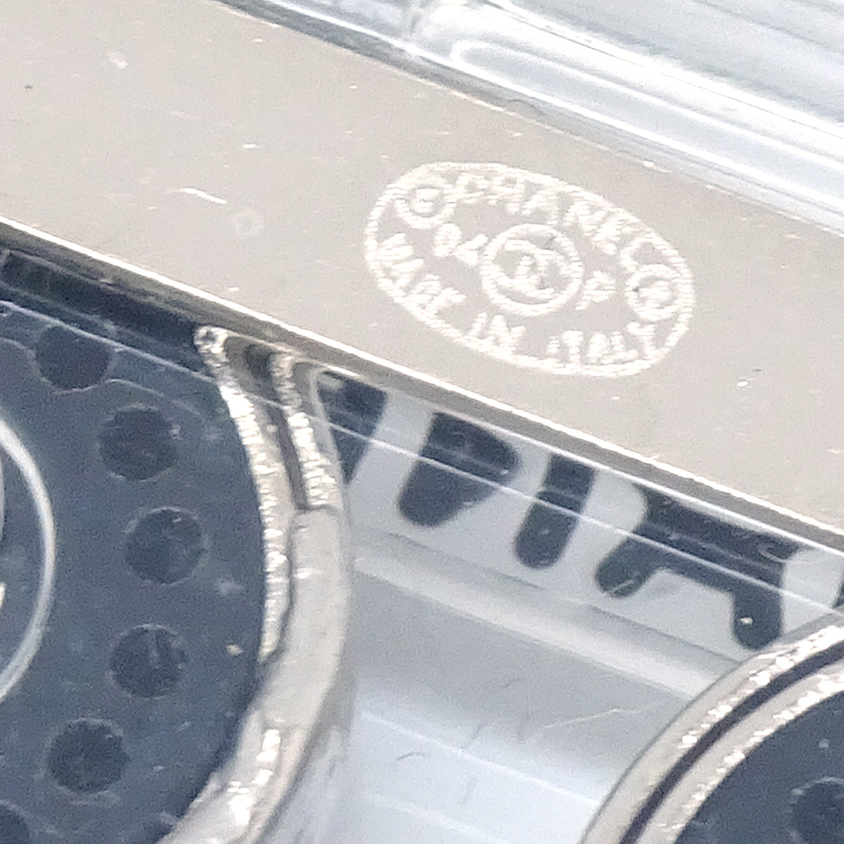 CHANEL Cassette Tape Brooch Pin Clear 04P 66451