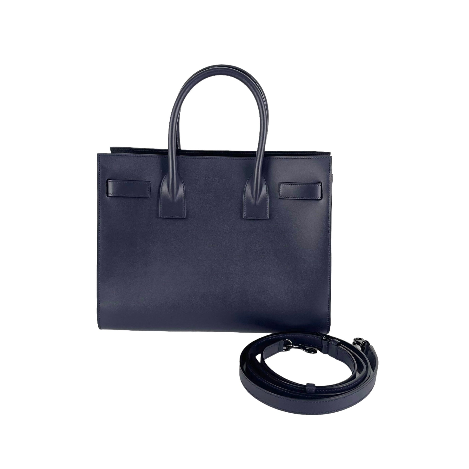 YSL Saint Laurent Sac De Jour Dark Handbag Navy Baby Travel Bag