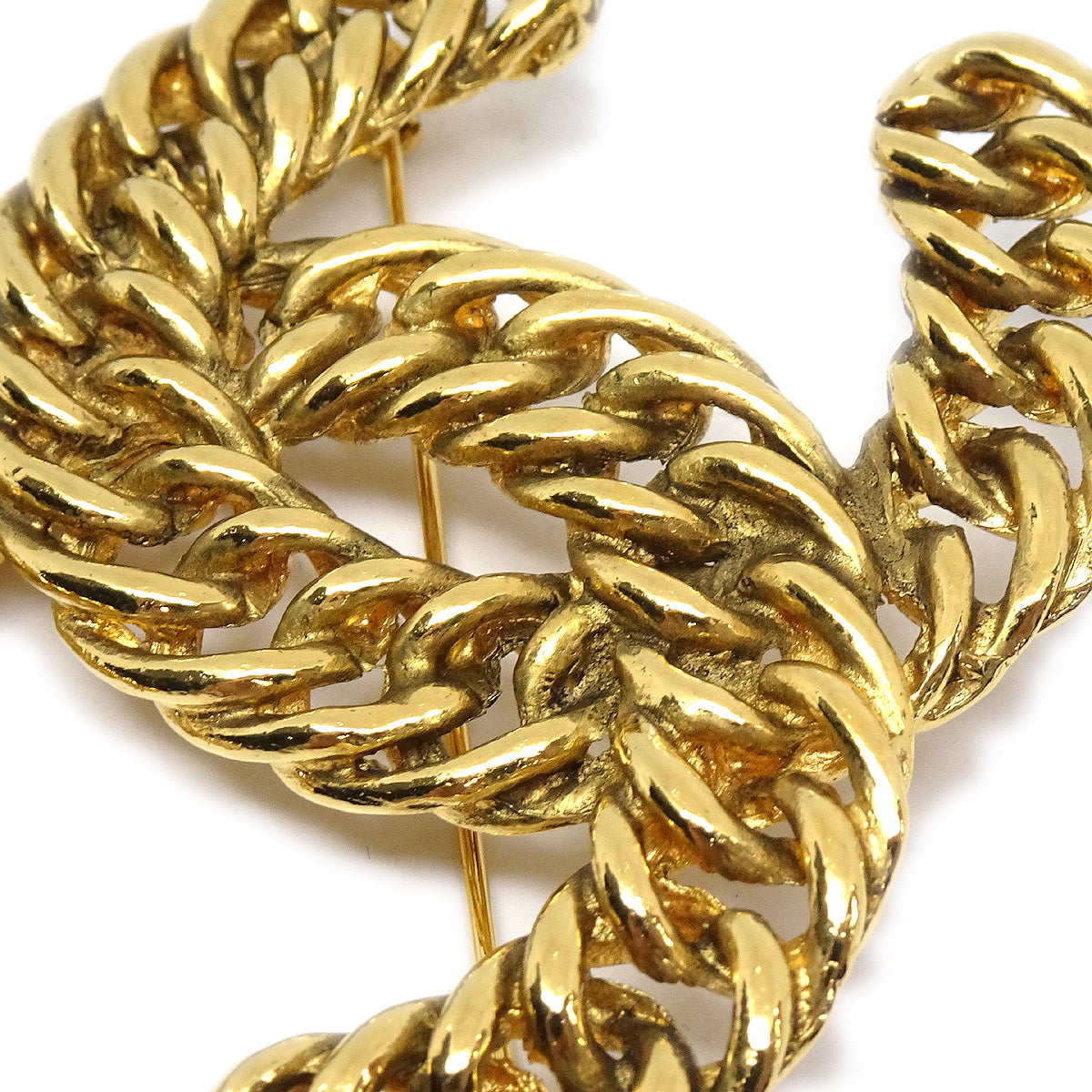 CHANEL CC Brooch Pin Corsage Gold 78641