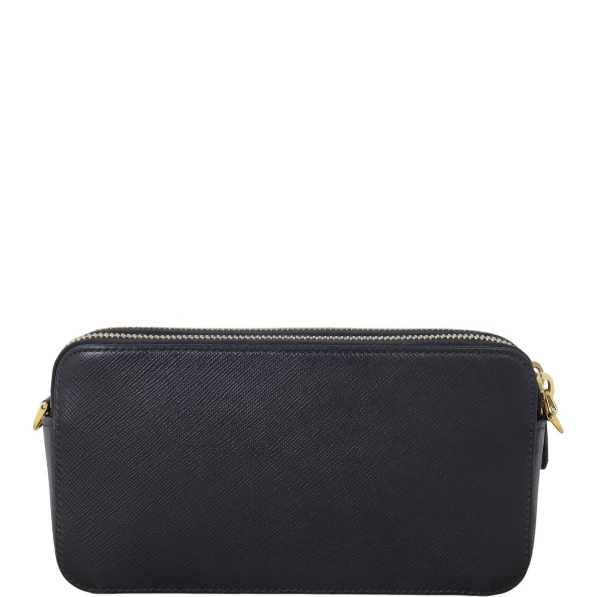 Prada Saffiano Double Zip Crossbody Handbag Mini Chain Crossbody Bag