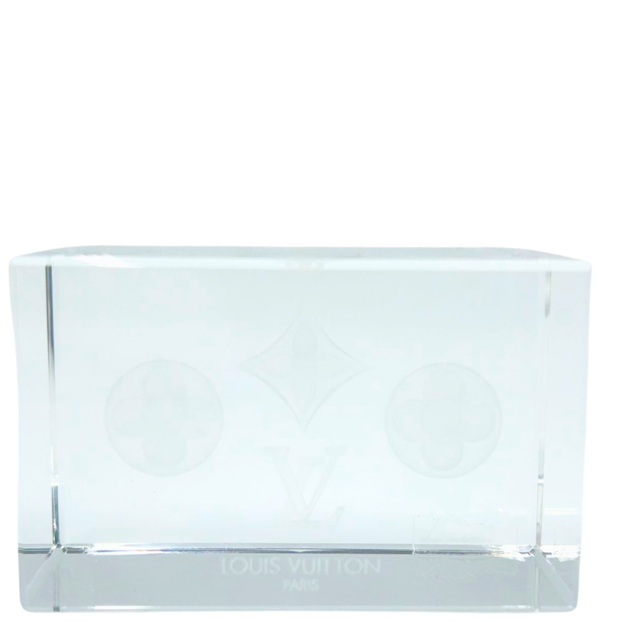 Louis Vuitton Monogram Paper Weight Glass Fashion Accessory