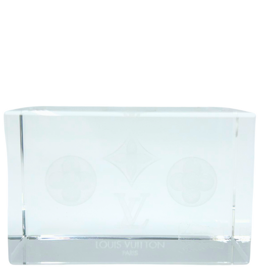 Louis Vuitton Monogram Paper Weight Glass Fashion Accessory
