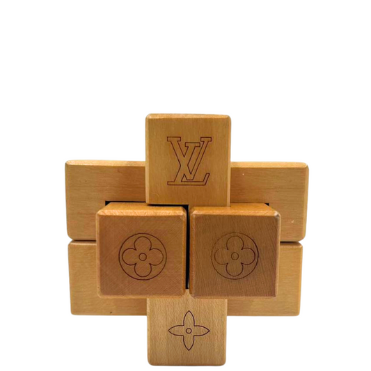 Louis Vuitton Le Pateki Wood Cube Puzzle Fashion Accessory
