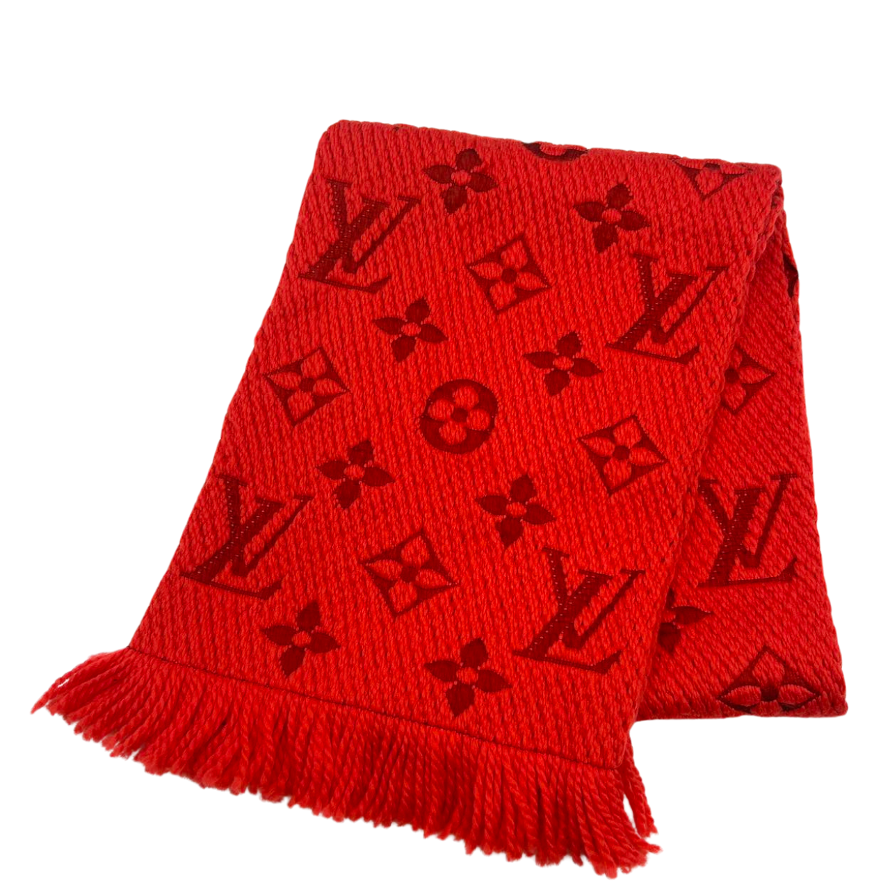 Louis Vuitton Logomania Ruby Scarf 94 Wool & 6 Silk