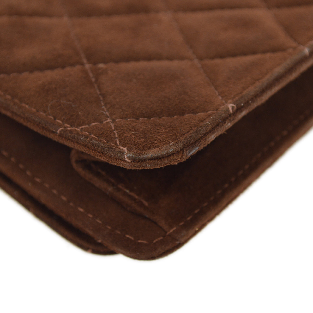 Chanel Brown Suede Party Handbag