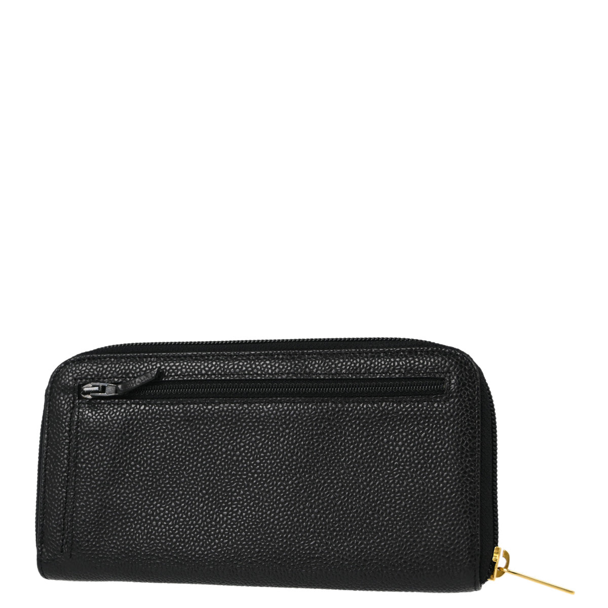 Chanel Black Caviar Long Wallet Purse