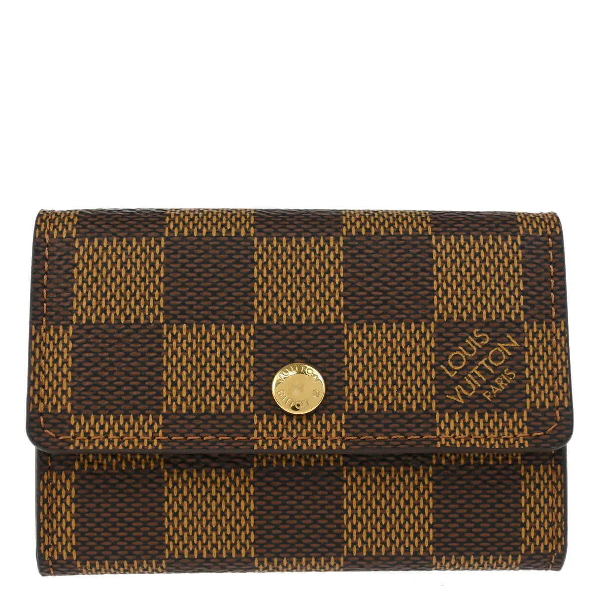 Louis Vuitton 2005 Damier Porte Monnaie Plat Coin Case Wallet