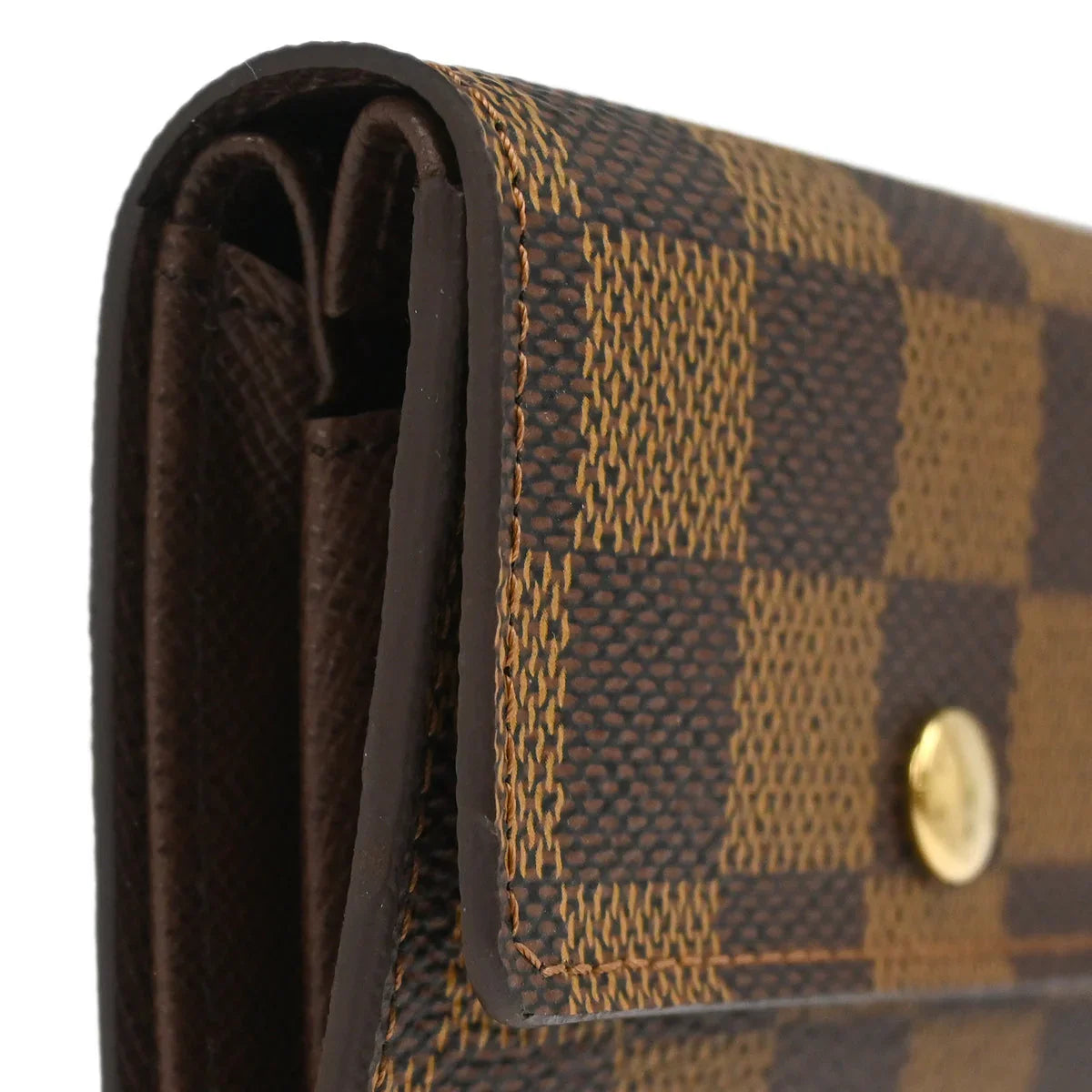 Louis Vuitton 2005 Damier Porte Monnaie Plat Coin Case Wallet