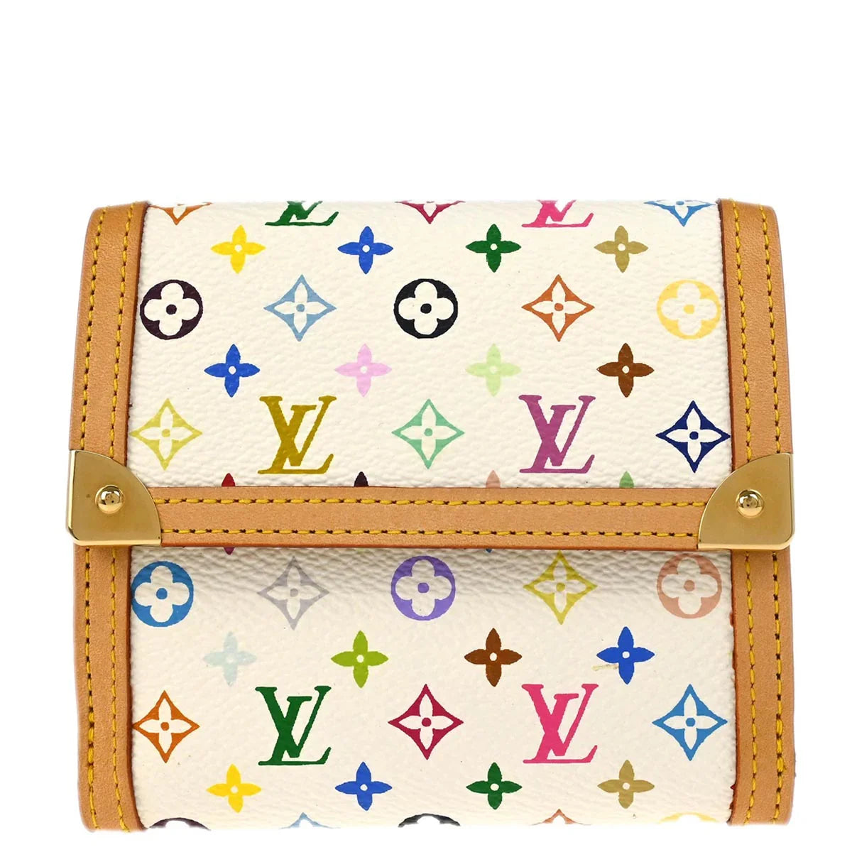 Louis Vuitton 2005 Multicolor Porte Monnaie Billet Cartes Credit Wallet