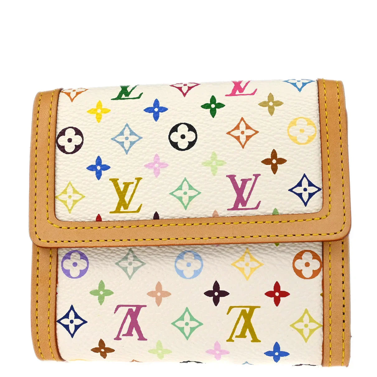 Louis Vuitton 2005 Multicolor Porte Monnaie Billet Cartes Credit Wallet