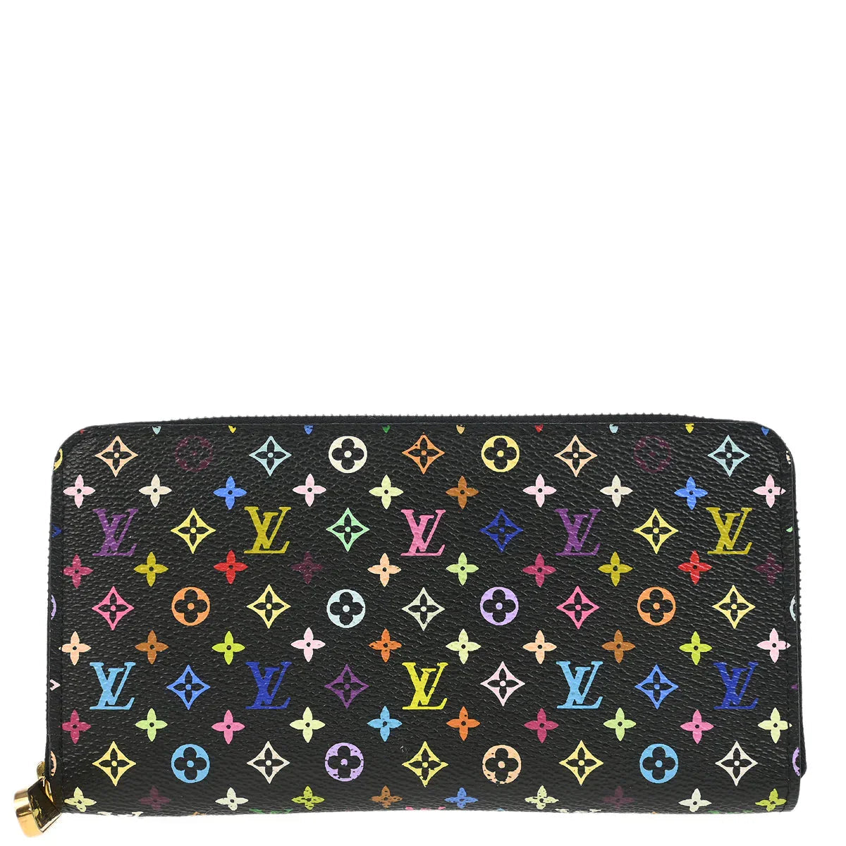 Louis Vuitton 2007 Black Multicolor Zippy Wallet