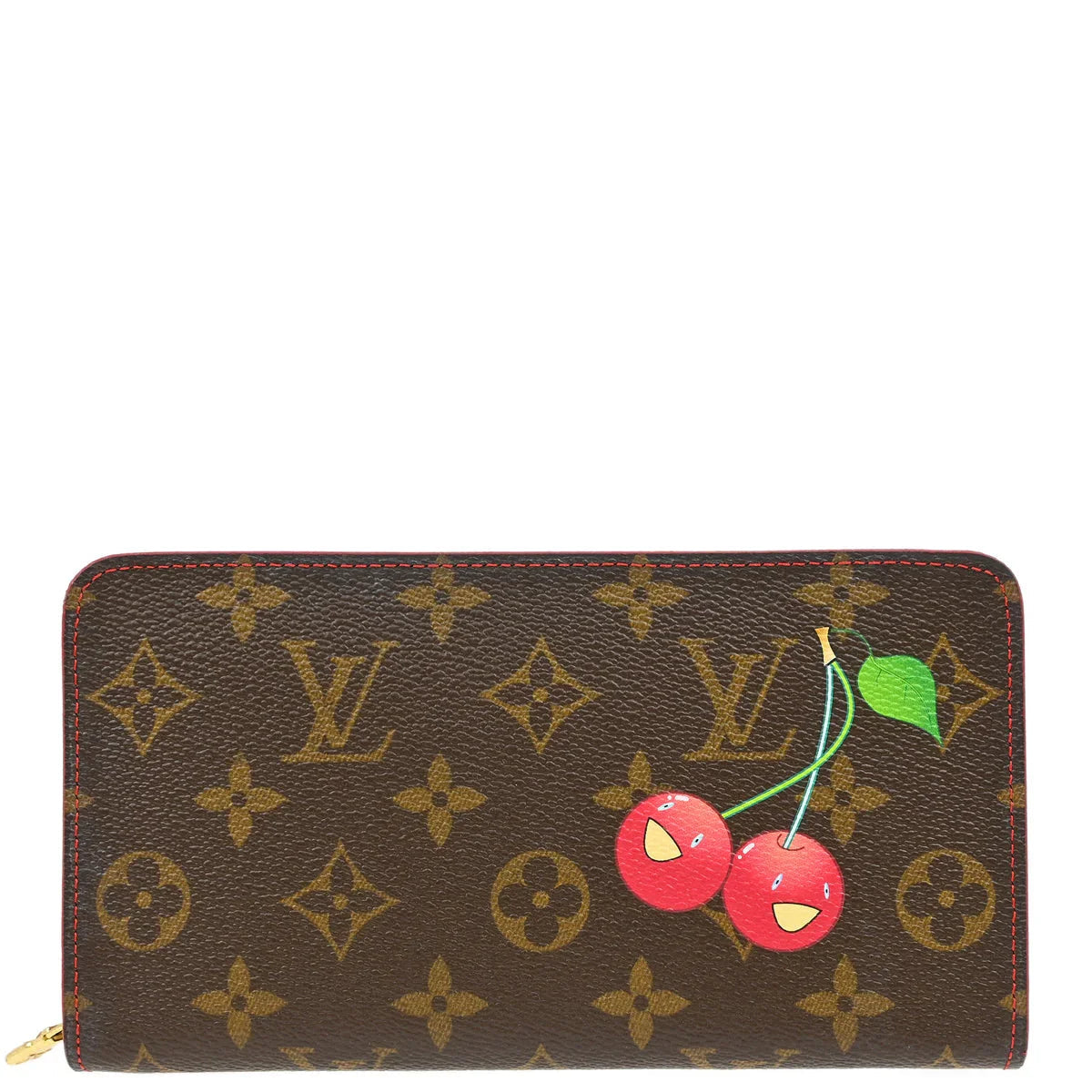 Louis Vuitton 2005 Monogram Cherry Porte Monnaie Zip Wallet