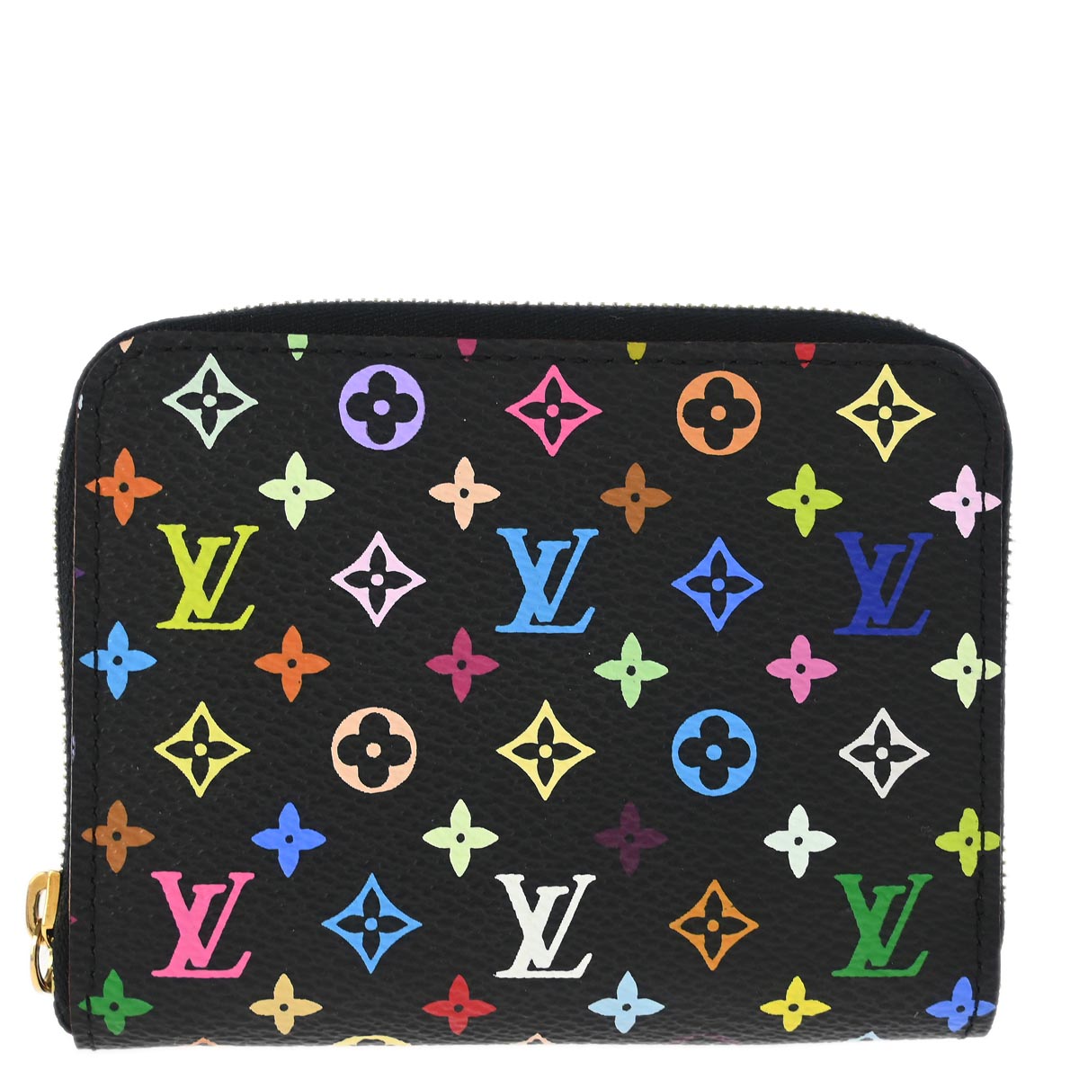 Louis Vuitton 2011 Black Multicolor Zippy Coin Purse Wallet