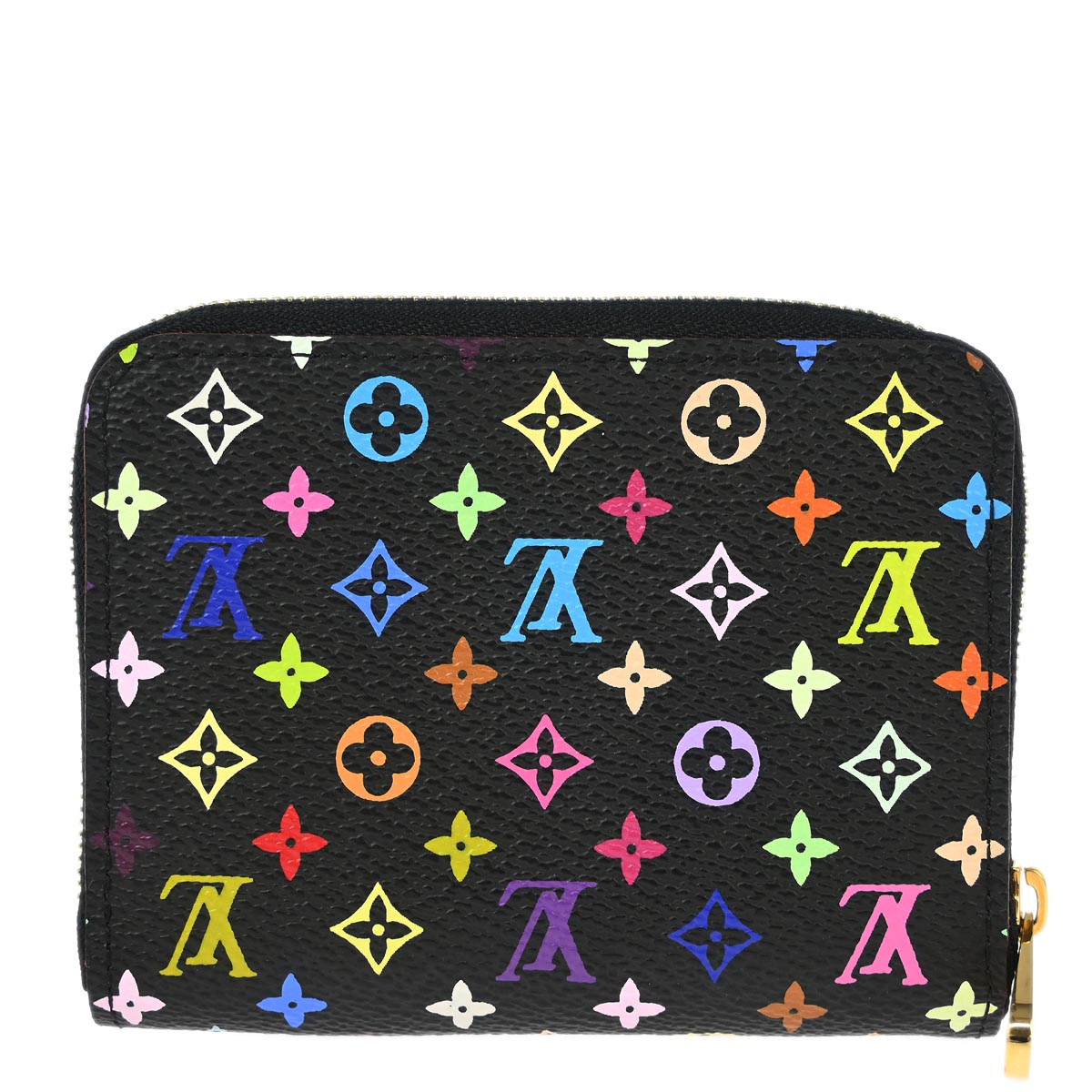 Louis Vuitton 2011 Black Multicolor Zippy Coin Purse Wallet