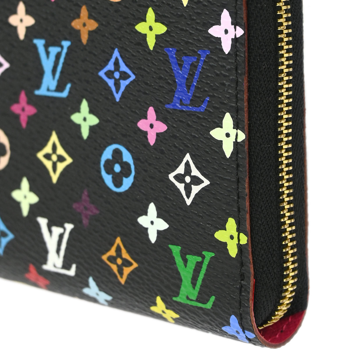 Louis Vuitton 2011 Black Multicolor Zippy Coin Purse Wallet