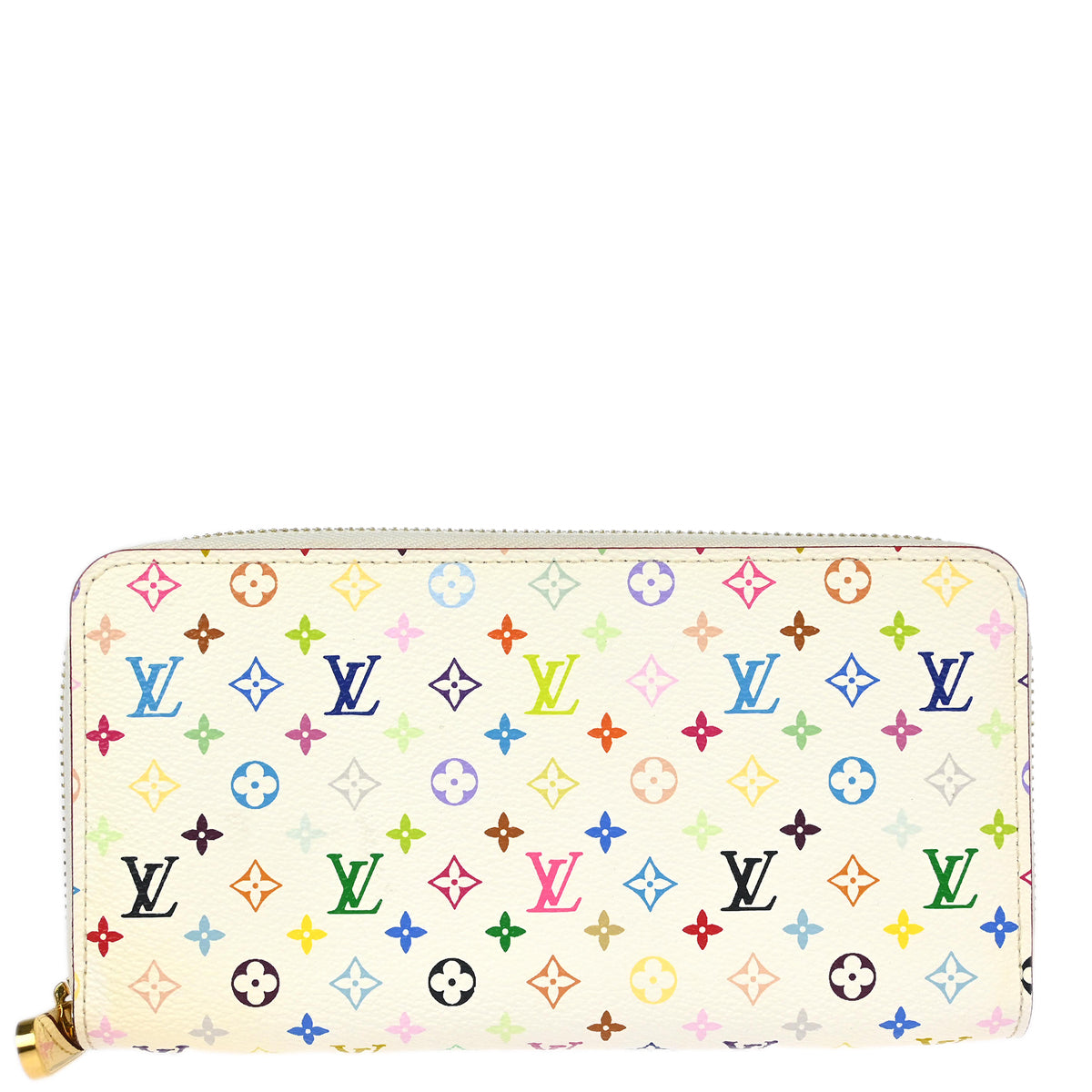 Louis Vuitton 2012 White Multicolor Zippy Wallet