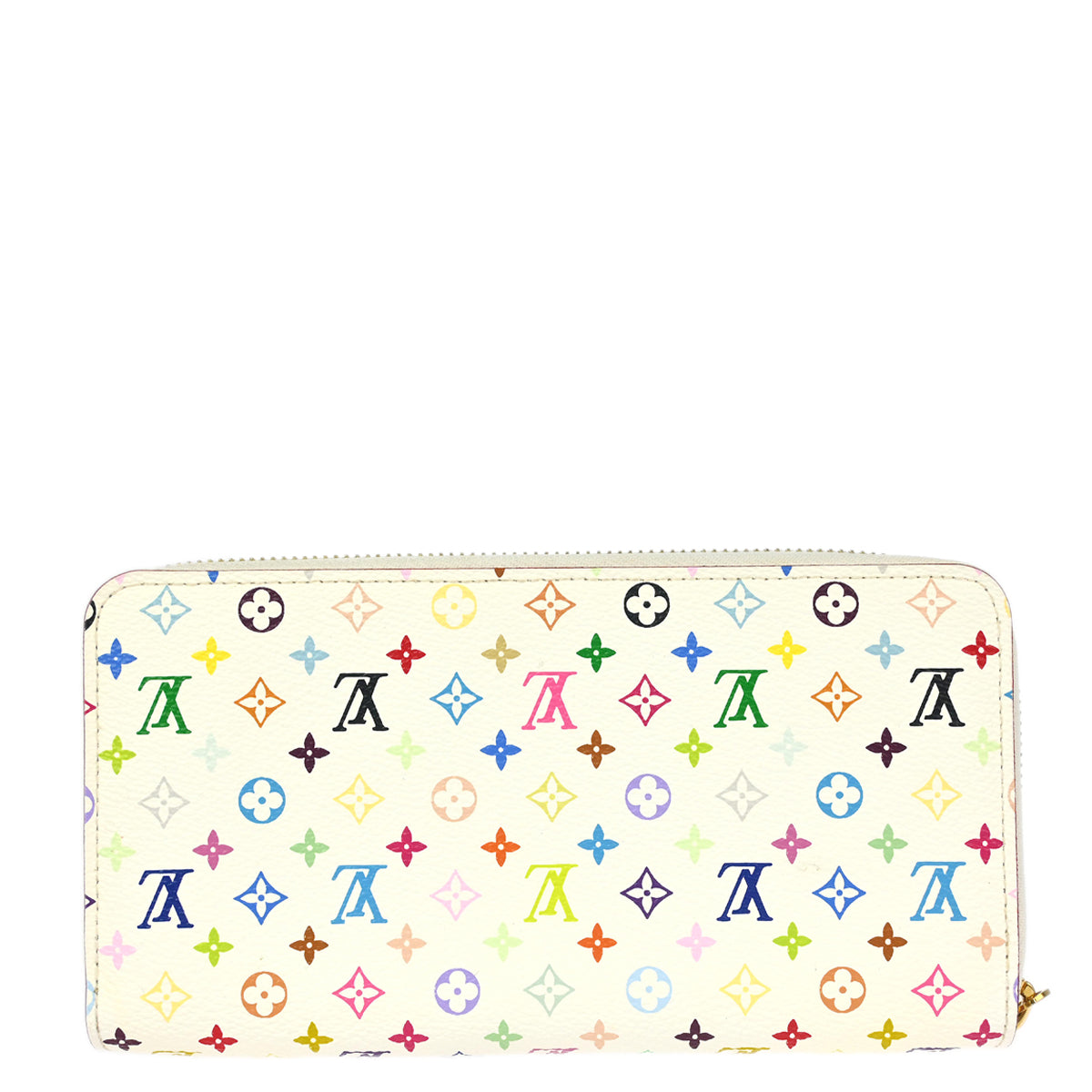 Louis Vuitton 2012 White Multicolor Zippy Wallet