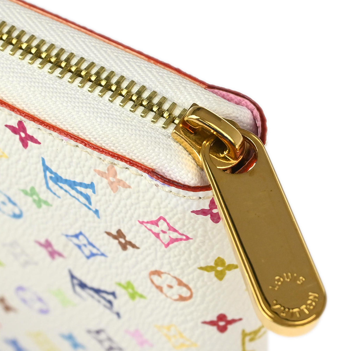 Louis Vuitton 2012 White Multicolor Zippy Wallet
