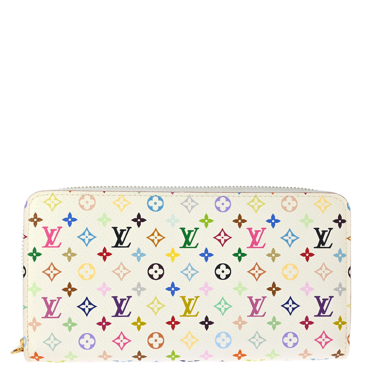 Louis Vuitton 2012 White Multicolor Zippy Wallet Style 2