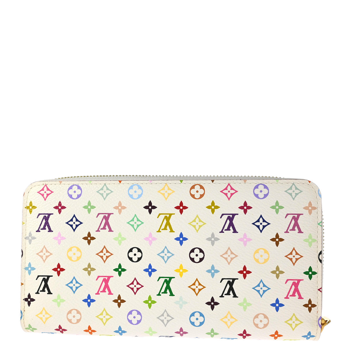Louis Vuitton 2012 White Multicolor Zippy Wallet Style 2