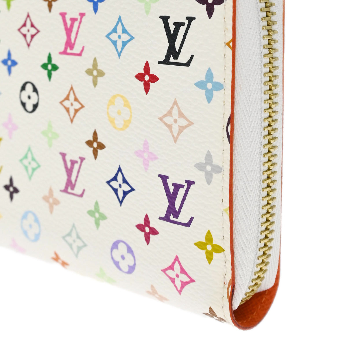 Louis Vuitton 2012 White Multicolor Zippy Wallet Style 2