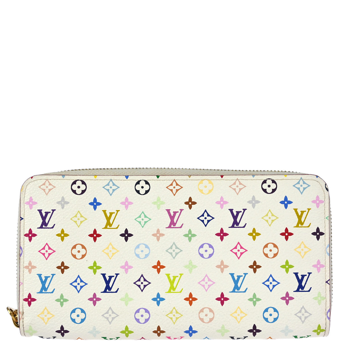 Louis Vuitton 2011 White Multicolor Zippy Wallet