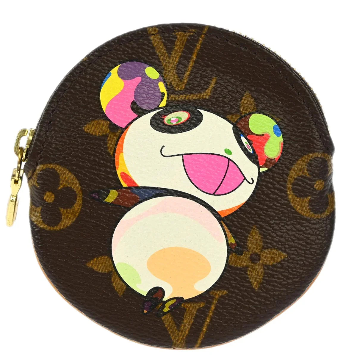 Louis Vuitton 2004 Monogram Panda Porte Monnaie Rond Coin Wallet